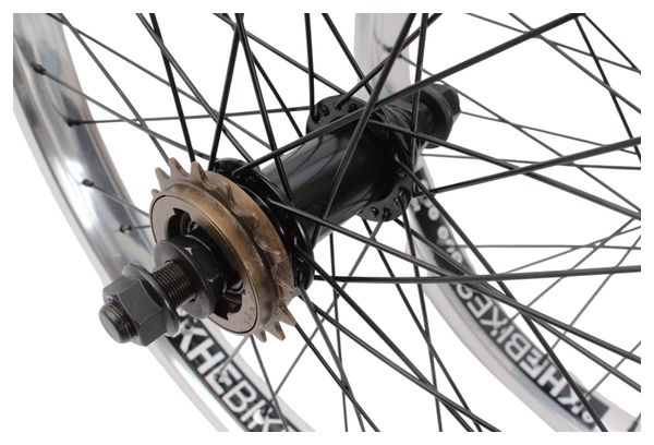 Paire de roues BMX KHE PRISM 20 pouces argent