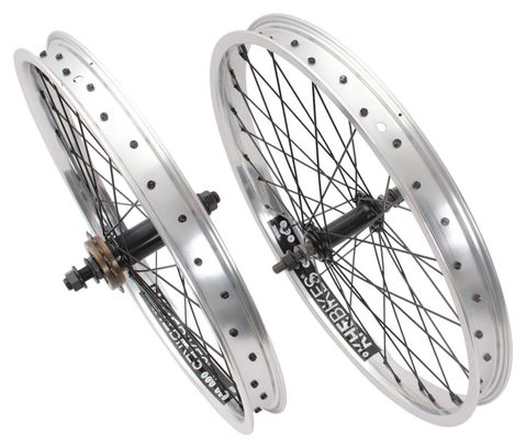 Paire de roues BMX KHE PRISM 20 pouces argent