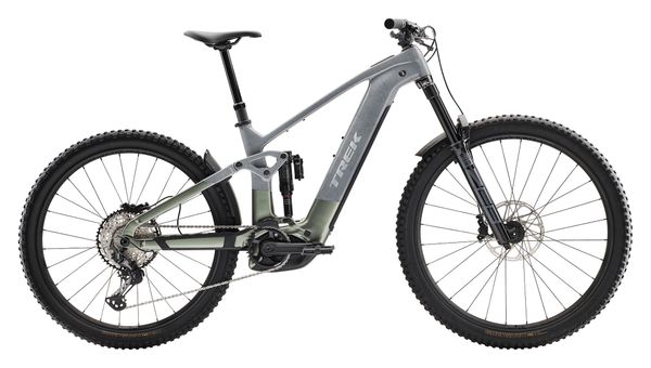 Trek Rail+ 9.7 MTB elettrica a sospensione completa Shimano SLX/XT 12S 800Wh MX (29/27,5'') Grigio/Verde Gen 5