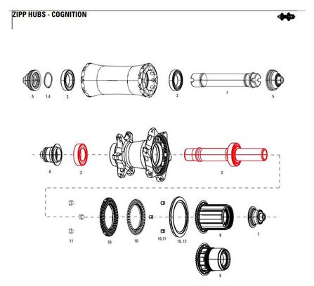 Axis Arri re Zipp Cognition NSW mit Lagern