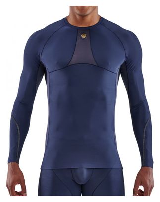 Maillot Skins Series-5 Manga Larga Azul Oscuro