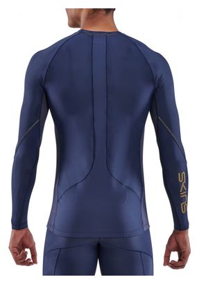 Maillot Skins Series-5 Manga Larga Azul Oscuro
