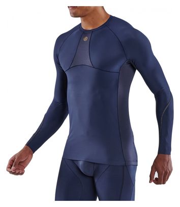 Maillot Skins Series-5 Manga Larga Azul Oscuro
