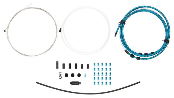 Kit Câble et Gaine pour Dérailleur Jagwire 1x Elite Link Shift Kit Bleu