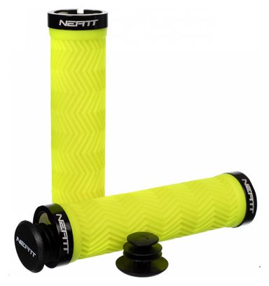 Paire de Grips Neatt Lock On Wave Jaune Néon