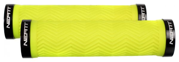 Paire de Grips Neatt Lock On Wave Jaune Néon