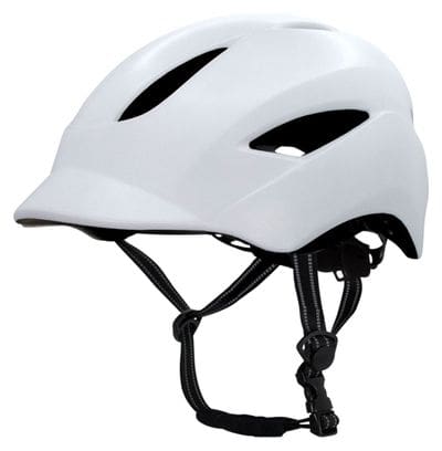 Casque de Vélo Urbain | Lumière USB rechargeable| Blanc Mat| Certifié EN1078