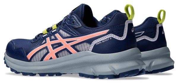 Damesschoenen Trail Running Shoes Asics Trail Scout 3 Blue Pink