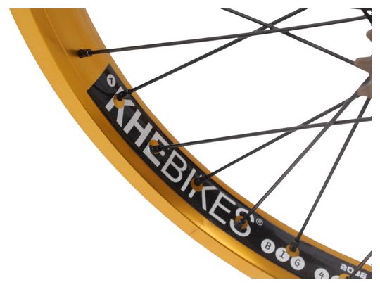 Paire de roues BMX KHE PRISM 20 pouces or