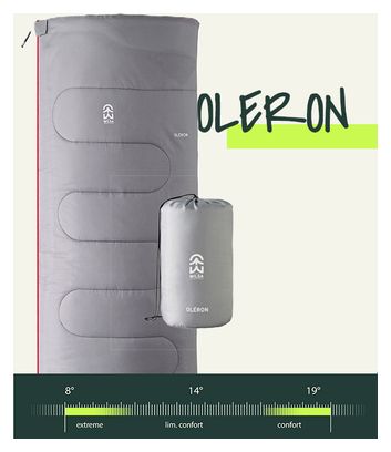 Sac de Couchage Loisir Oléron Gris et rouge