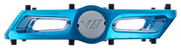 Paire de Pédales Plates DMR V8 Bleu Electrique
