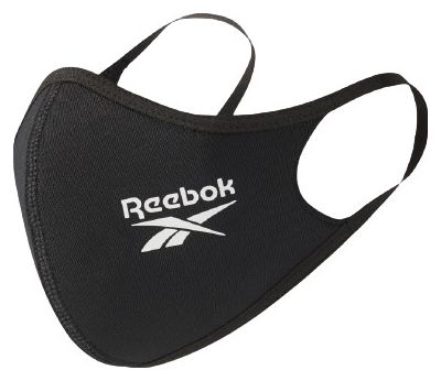 Reebok Face Cover Protective Masks (Pack of 3) Black