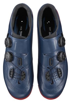Par de zapatillas de carretera Shimano RC702 Azul / Rojo