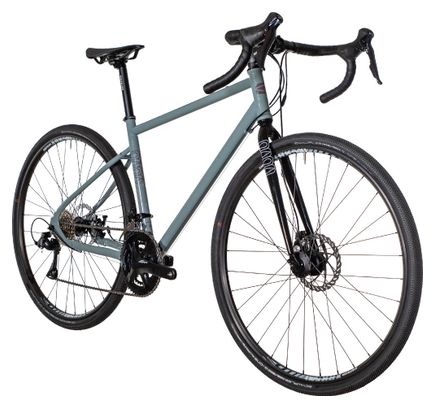 Bicicletta Gravel Fluid Shimano Sora 9v Grigio / Nero 2023