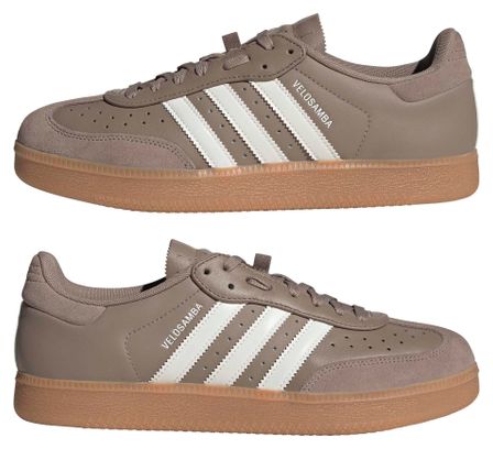 Scarpe da ciclismo adidas Velosamba Leather Marrone/Bianco Unisex