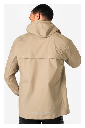 Giacca impermeabile Kiprun Rain Run Perf 900 beige da uomo