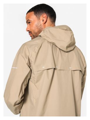 Giacca impermeabile Kiprun Rain Run Perf 900 beige da uomo
