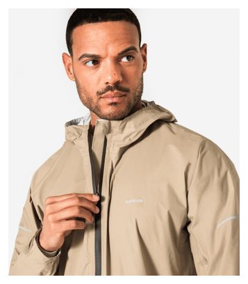 Giacca impermeabile Kiprun Rain Run Perf 900 beige da uomo