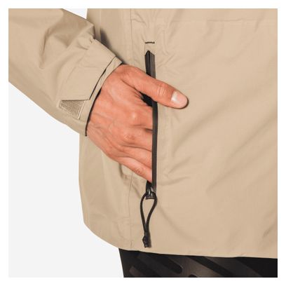 Giacca impermeabile Kiprun Rain Run Perf 900 beige da uomo