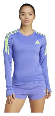 Maillot manches longues adidas Adizero Promo Bleu/Vert Femme