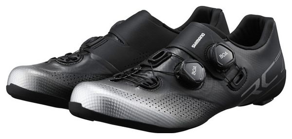 Coppia di scarpe da strada Shimano RC702 Nere / Argento