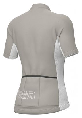 Maillot Manches Courtes Femme Alé Color Block Gris