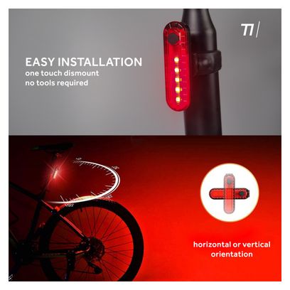 Eclairage vélo LED - Lumière vélo Set - Lampe arrière et avant