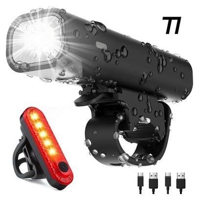 Eclairage vélo LED Lumière vélo Set Lampe arrière et avant