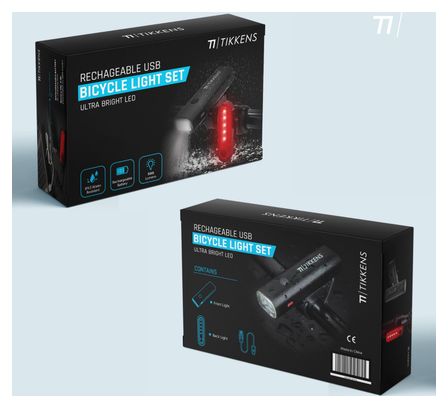 Eclairage vélo LED - Lumière vélo Set - Lampe arrière et avant