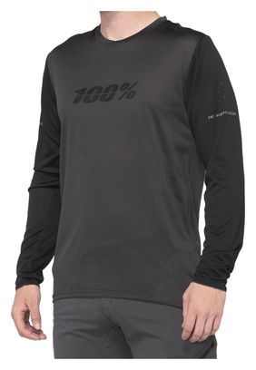 Maillot de manga larga 100% Ridecamp Negro / Gris