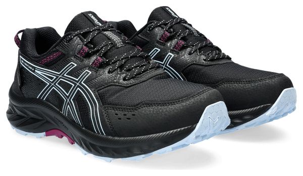 Chaussures de Trail Running Femme Asics Gel Venture 9 Waterproof Noir Bleu Alltricks