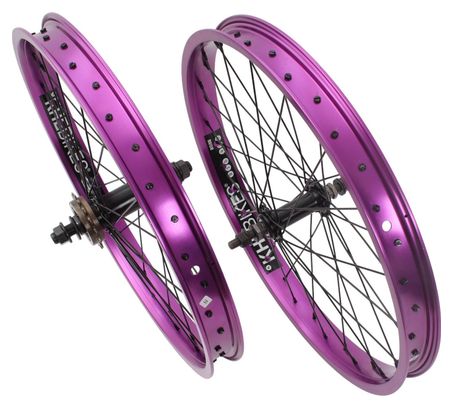 Paire de roues BMX KHE PRISM 20 pouces violet