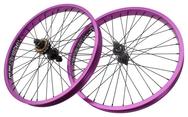 Paire de roues BMX KHE PRISM 20 pouces violet