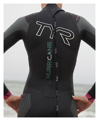 Combinaison de Triathlon Femme Néoprène Tyr Hurricane Cat 5 Noir/Bleu/Rose