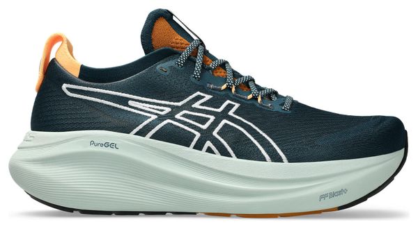 Asics Gel-Nimbus 27 TR Running Shoes, Blue/Green, Men's