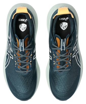 Asics Gel-Nimbus 27 TR Running Shoes, Blue/Green, Men's
