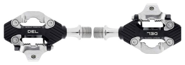 Coppia di pedali clipless Wolft Tooth LED Gravel Nero