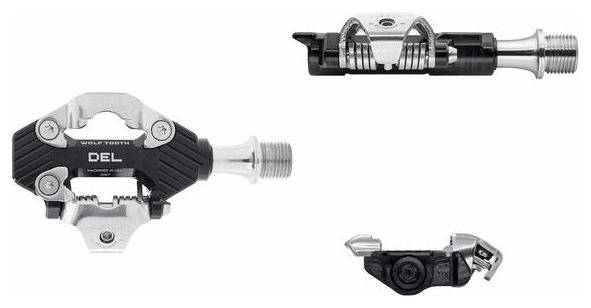 Coppia di pedali clipless Wolft Tooth LED Gravel Nero