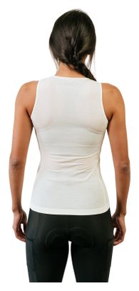 Maglia intima senza maniche Wilma Merinos Gaia Ecru da donna
