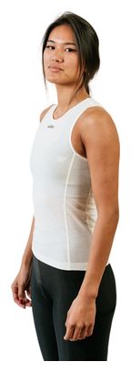 Maglia intima senza maniche Wilma Merinos Gaia Ecru da donna