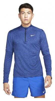 Nike Dri-Fit Element Langarmshirt mit 1/2 Reißverschluss Blau