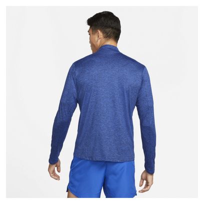 Camiseta Nike Dri-Fit Element de manga larga con 1/2 cremallera azul