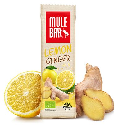 MuleBar Organic & Vegan Energy Bar Lemon Ginger 40 g