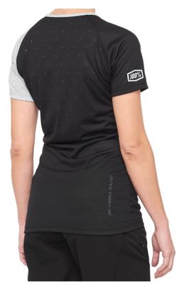 100% Airmatic Women's Short Sleeve Jersey Black / Gray