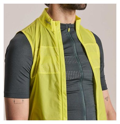 Gilet antivento Rapha Brevet III giallo da uomo