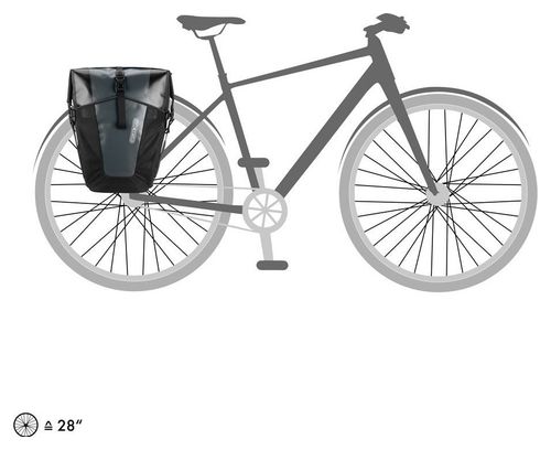 Paire de Sacoches de Porte-Bagages Ortlieb Back-Roller Pro Classic 70L Gris Asphalt Noir