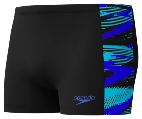 Speedo Men's Eco+ H-Boom Panel Aqsh Swimsuit Black and Blue