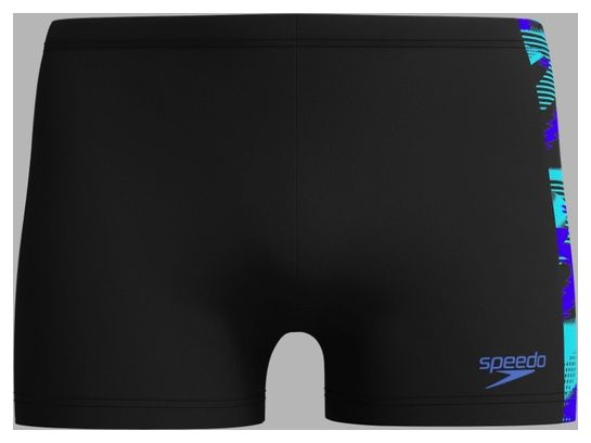Speedo Men's Eco+ H-Boom Panel Aqsh Swimsuit Black and Blue