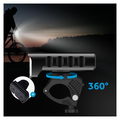 Eclairage velo led 1600 Lumens – Lumiere velo – Lampe avant et powerbank
