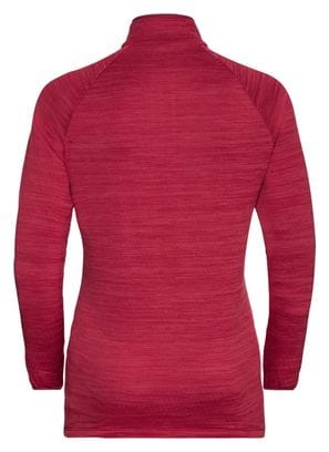 Women's Odlo Run Easy Warm Red 1/2 Zip Sweater